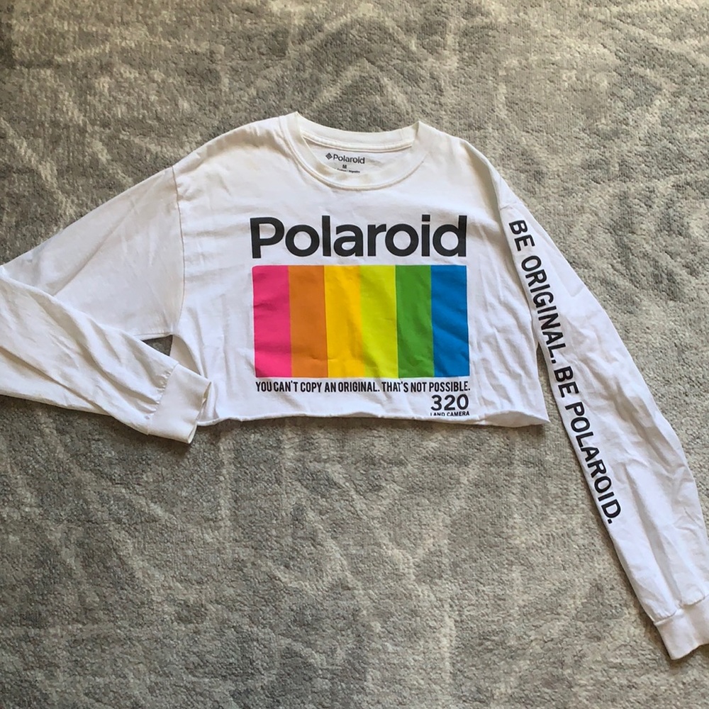 Polaroid Long sleeve crop top